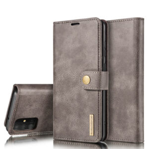 DG.MING Samsung Galaxy A51 5G Wallet Magnetic Split Leather Case Gray