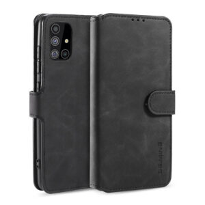 DG.MING Samsung Galaxy A51 5G Wallet Stand PU Leather Case Black