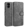 DG.MING Samsung Galaxy A51 5G Wallet Stand PU Leather Case Gray