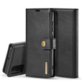 DG.MING Samsung Galaxy A71 Wallet Magnetic Split Leather Case Black
