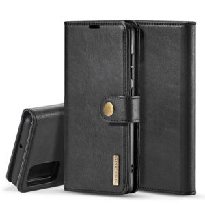 DG.MING Samsung Galaxy A71 Wallet Magnetic Split Leather Case Black