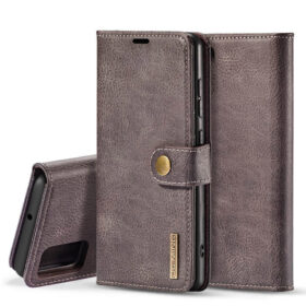 DG.MING Samsung Galaxy A71 Wallet Magnetic Split Leather Case Gray