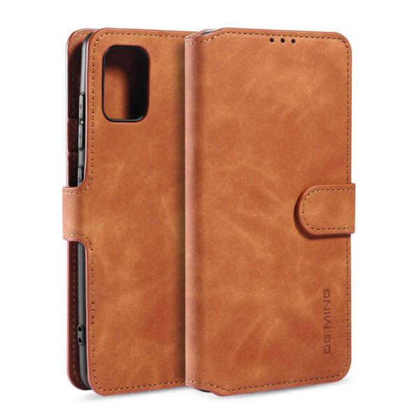DG.MING Samsung Galaxy A51/M40S Wallet Stand Case Brown