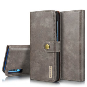 DG.MING Samsung Galaxy A70 Wallet Magnetic Split Leather Case Gray