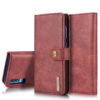 DG.MING Samsung Galaxy A70 Wallet Magnetic Split Leather Case Red