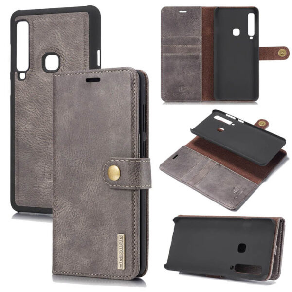 DG.MING Samsung Galaxy A9 2018/A9S Wallet Magnetic Case Gray