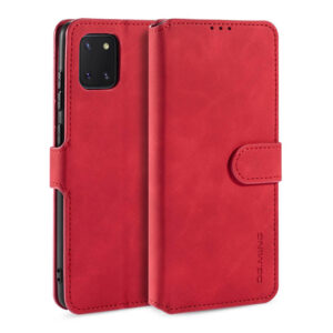 DG.MING Samsung Galaxy A91/S10 Lite/M80S Wallet Stand Case Red