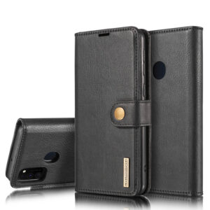 DG.MING Samsung Galaxy M21/M30S Wallet Magnetic Split Leather Case Black