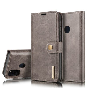 DG.MING Samsung Galaxy M21/M30S Wallet Magnetic Split Leather Case Gray