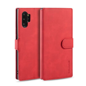 DG.MING Samsung Galaxy Note 10 Plus Wallet Stand Magnetic Case Red