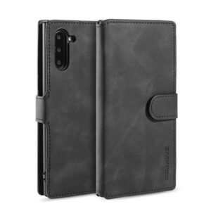 DG.MING Samsung Galaxy Note 10 Wallet Stand Magnetic Case Black