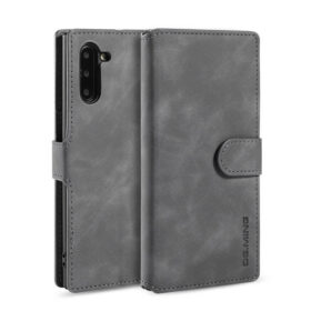 DG.MING Samsung Galaxy Note 10 Wallet Stand Magnetic Case Gray