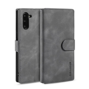 DG.MING Samsung Galaxy Note 10 Wallet Stand Magnetic Case Gray