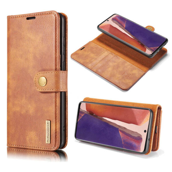 DG.MING Samsung Galaxy Note 20 Wallet Magnetic Case Brown