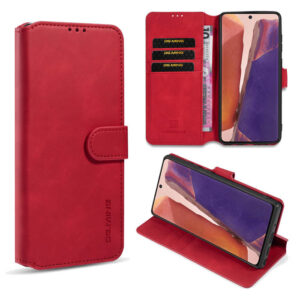 DG.MING Samsung Galaxy Note 20 Wallet Stand Case Red