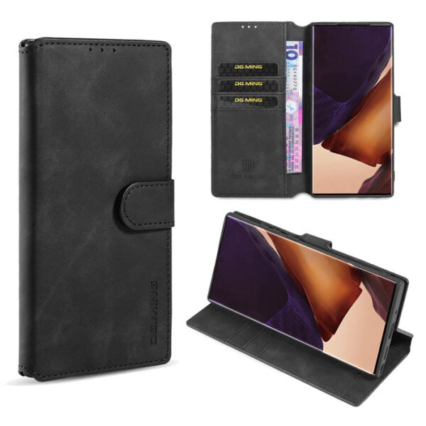 DG.MING Samsung Galaxy Note 20 Ultra Wallet Stand Case Black
