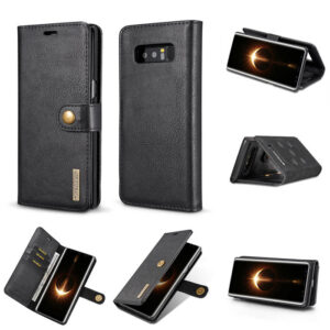 DG.MING Samsung Galaxy Note 8 Wallet Magnetic Split Leather Case Black