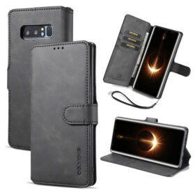 DG.MING Samsung Galaxy Note 8 Wallet Stand Magnetic Case Black