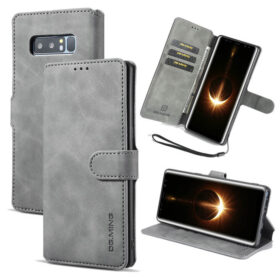 DG.MING Samsung Galaxy Note 8 Wallet Stand Magnetic Case Gray