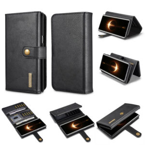 DG.MING Samsung Galaxy Note 8 Wallet Stand Split Leather Case Black