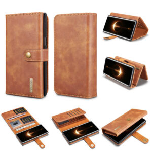 DG.MING Samsung Galaxy Note 8 Wallet Stand Split Leather Case Brown