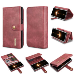 DG.MING Samsung Galaxy Note 8 Wallet Stand Split Leather Case Red