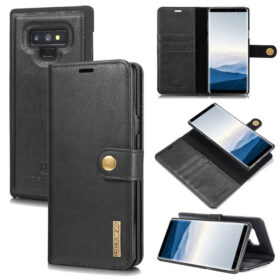 DG.MING Samsung Galaxy Note 9 Wallet Magnetic Split Leather Case Black