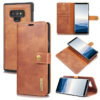DG.MING Samsung Galaxy Note 9 Wallet Magnetic Split Leather Case Brown