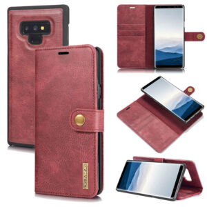 DG.MING Samsung Galaxy Note 9 Wallet Magnetic Split Leather Case Red