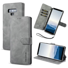 DG.MING Samsung Galaxy Note 9 Wallet Stand Magnetic Case Gray