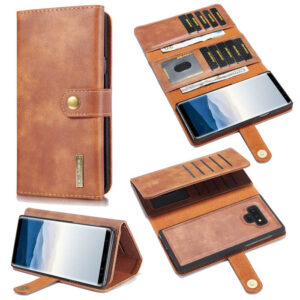 DG.MING Samsung Galaxy Note 9 Wallet Stand Split Leather Case Brown