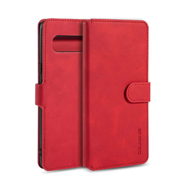 DG.MING Samsung Galaxy S10 5G Wallet Stand Magnetic Case Red