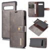 DG.MING Samsung Galaxy S10 Wallet Magnetic Split Leather Case Gray