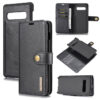 DG.MING Samsung Galaxy S10 Plus Wallet Magnetic Split Leather Case Black