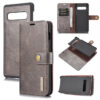 DG.MING Samsung Galaxy S10 Plus Wallet Magnetic Split Leather Case Gray