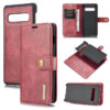 DG.MING Samsung Galaxy S10 Plus Wallet Magnetic Split Leather Case Red