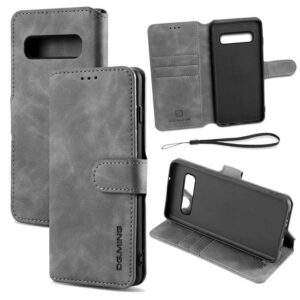 DG.MING Samsung Galaxy S10 Plus Wallet Stand Magnetic Case Gray