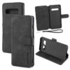 DG.MING Samsung Galaxy S10 Wallet Stand Magnetic Case Black