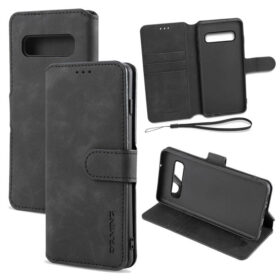 DG.MING Samsung Galaxy S10 Wallet Stand Magnetic Case Black