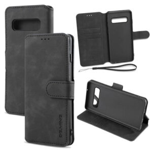 DG.MING Samsung Galaxy S10 Wallet Stand Magnetic Case Black