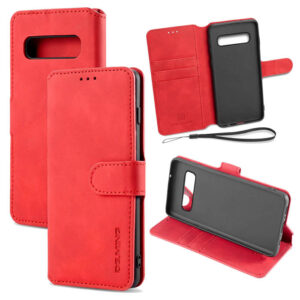 DG.MING Samsung Galaxy S10 Wallet Stand Magnetic Case Red