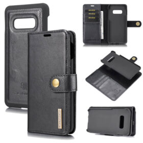 DG.MING Samsung Galaxy S10e Wallet Magnetic Split Leather Case Black