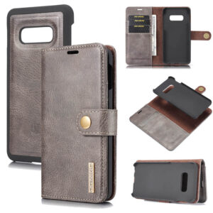 DG.MING Samsung Galaxy S10e Wallet Magnetic Split Leather Case Gray