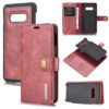 DG.MING Samsung Galaxy S10e Wallet Magnetic Split Leather Case Red
