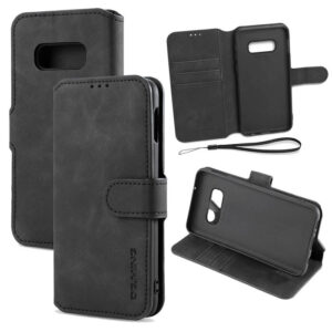 DG.MING Samsung Galaxy S10e Wallet Stand Magnetic Case Black