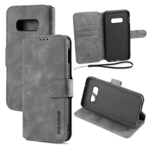 DG.MING Samsung Galaxy S10e Wallet Stand Magnetic Case Gray
