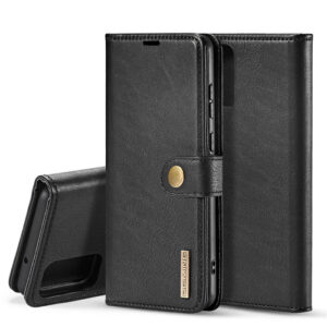 DG.MING Samsung Galaxy S20 Wallet Magnetic Split Leather Case Black