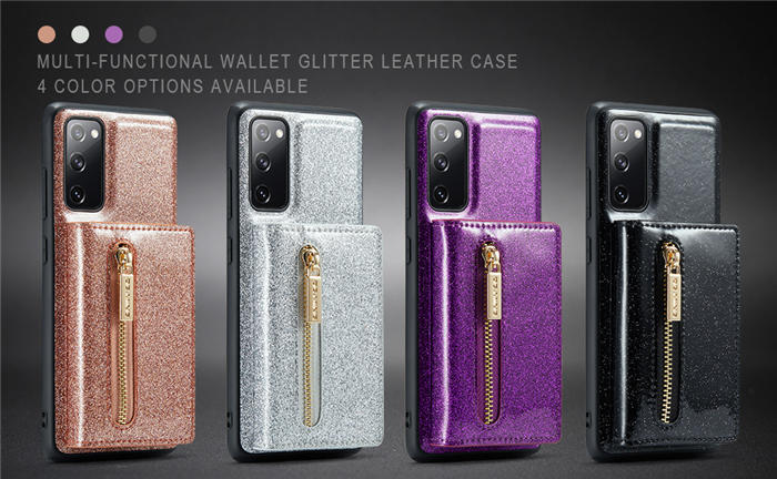 DG.MING Samsung Galaxy S20 FE Magnetic 2 in 1 Wallet Case