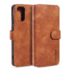 DG.MING Samsung Galaxy S20 Plus Wallet PU Leather Case Brown