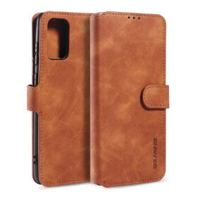 DG.MING Samsung Galaxy S20 Plus Wallet PU Leather Case Brown